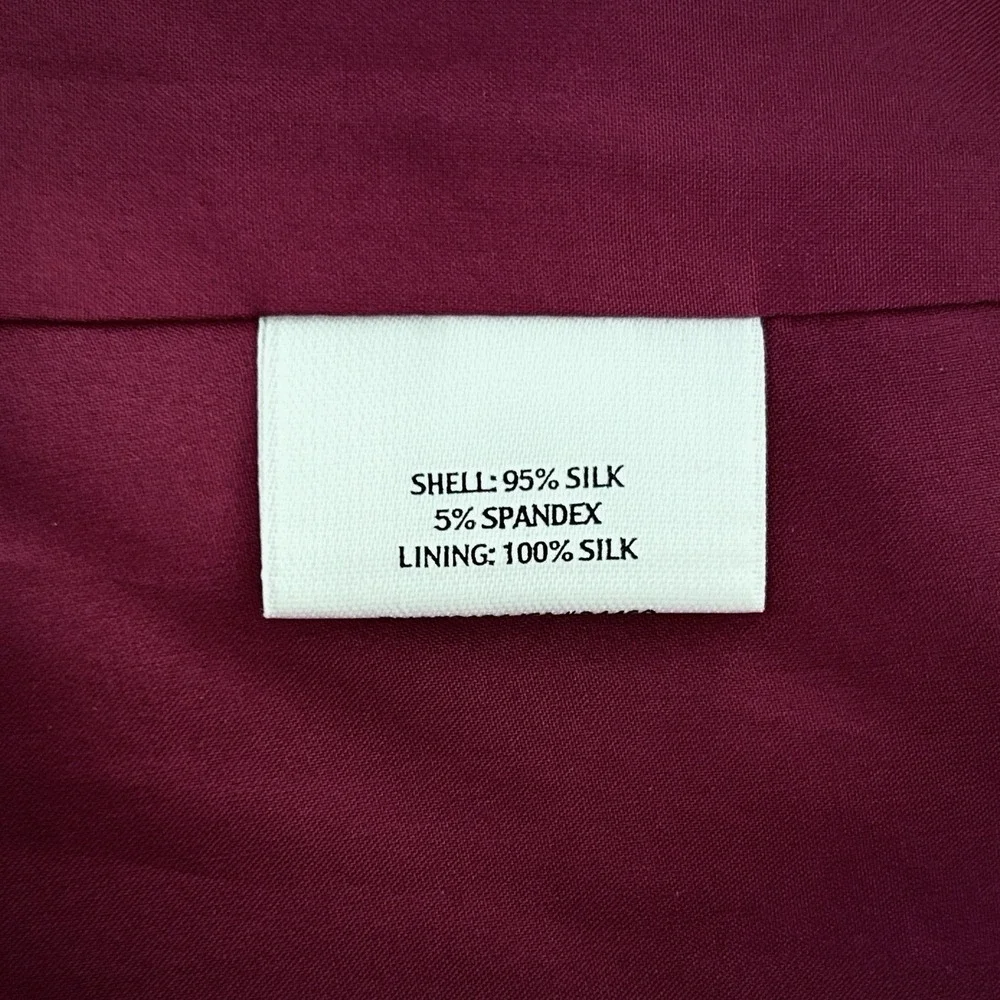 Eileen Fisher Women Med M Hibiscus Red Stretch Silk Charmeuse Sleeveless Top NWT - Picture 13 of 14